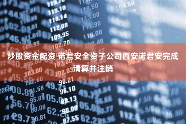 炒股资金配资 诺君安全资子公司西安诺君安完成清算并注销